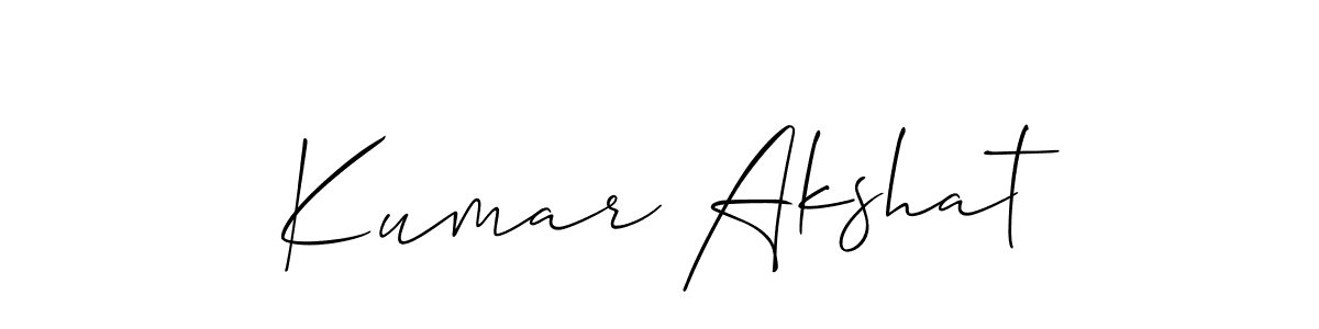 This is the best signature style for the Kumar Akshat name. Also you like these signature font (Allison_Script). Mix name signature. Kumar Akshat signature style 2 images and pictures png
