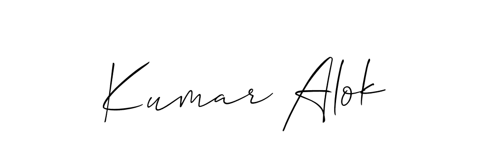 Make a short Kumar Alok signature style. Manage your documents anywhere anytime using Allison_Script. Create and add eSignatures, submit forms, share and send files easily. Kumar Alok signature style 2 images and pictures png