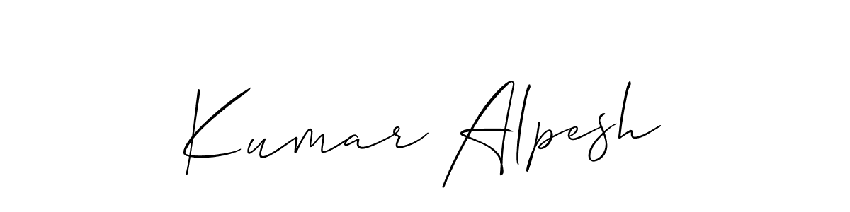 Create a beautiful signature design for name Kumar Alpesh. With this signature (Allison_Script) fonts, you can make a handwritten signature for free. Kumar Alpesh signature style 2 images and pictures png