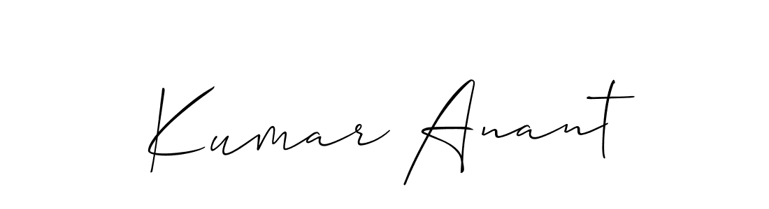 How to make Kumar Anant signature? Allison_Script is a professional autograph style. Create handwritten signature for Kumar Anant name. Kumar Anant signature style 2 images and pictures png