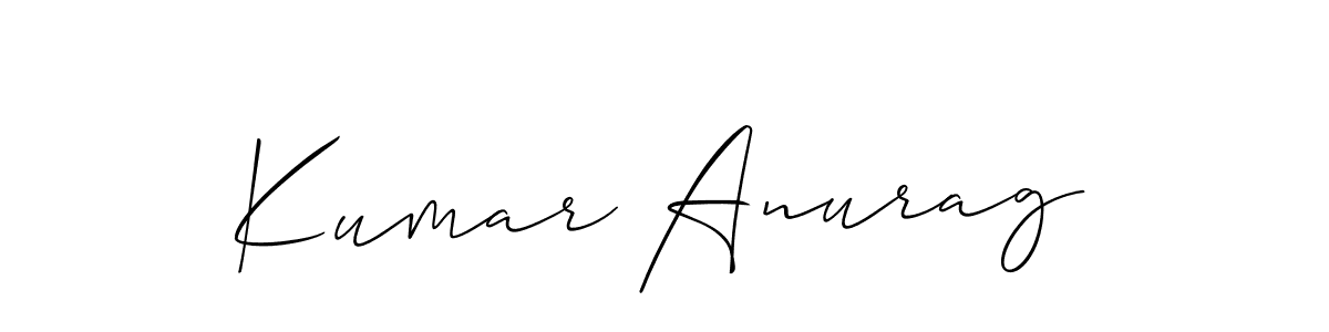 Use a signature maker to create a handwritten signature online. With this signature software, you can design (Allison_Script) your own signature for name Kumar Anurag. Kumar Anurag signature style 2 images and pictures png