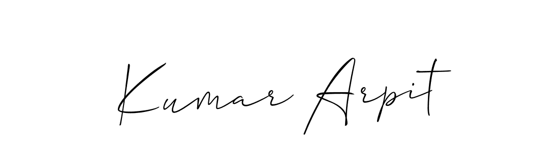 How to make Kumar Arpit signature? Allison_Script is a professional autograph style. Create handwritten signature for Kumar Arpit name. Kumar Arpit signature style 2 images and pictures png