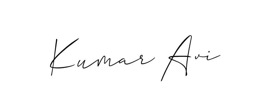 Also we have Kumar Avi name is the best signature style. Create professional handwritten signature collection using Allison_Script autograph style. Kumar Avi signature style 2 images and pictures png