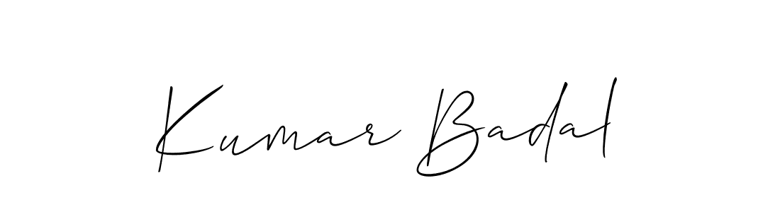 Allison_Script is a professional signature style that is perfect for those who want to add a touch of class to their signature. It is also a great choice for those who want to make their signature more unique. Get Kumar Badal name to fancy signature for free. Kumar Badal signature style 2 images and pictures png