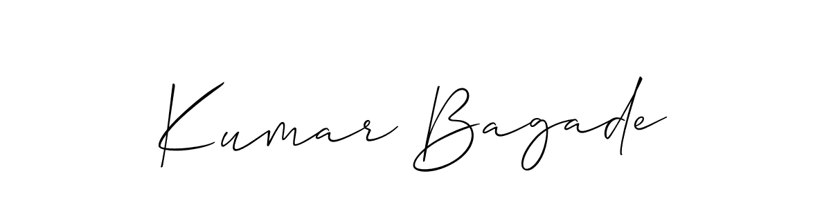 How to make Kumar Bagade name signature. Use Allison_Script style for creating short signs online. This is the latest handwritten sign. Kumar Bagade signature style 2 images and pictures png