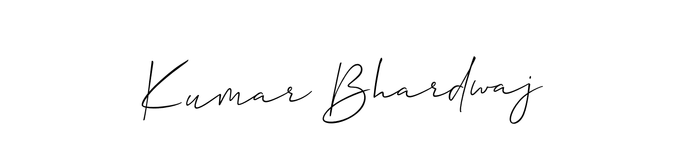 The best way (Allison_Script) to make a short signature is to pick only two or three words in your name. The name Kumar Bhardwaj include a total of six letters. For converting this name. Kumar Bhardwaj signature style 2 images and pictures png