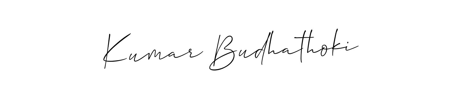 Make a short Kumar Budhathoki signature style. Manage your documents anywhere anytime using Allison_Script. Create and add eSignatures, submit forms, share and send files easily. Kumar Budhathoki signature style 2 images and pictures png