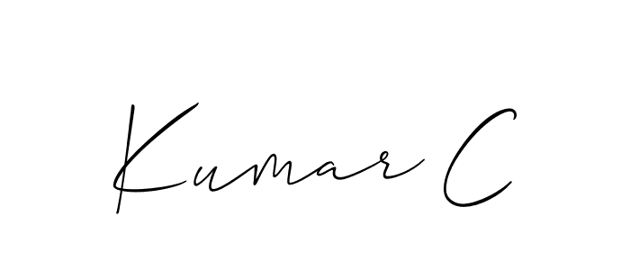 It looks lik you need a new signature style for name Kumar C. Design unique handwritten (Allison_Script) signature with our free signature maker in just a few clicks. Kumar C signature style 2 images and pictures png