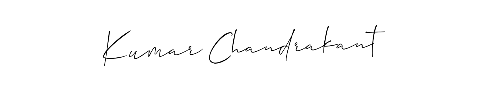 How to make Kumar Chandrakant name signature. Use Allison_Script style for creating short signs online. This is the latest handwritten sign. Kumar Chandrakant signature style 2 images and pictures png