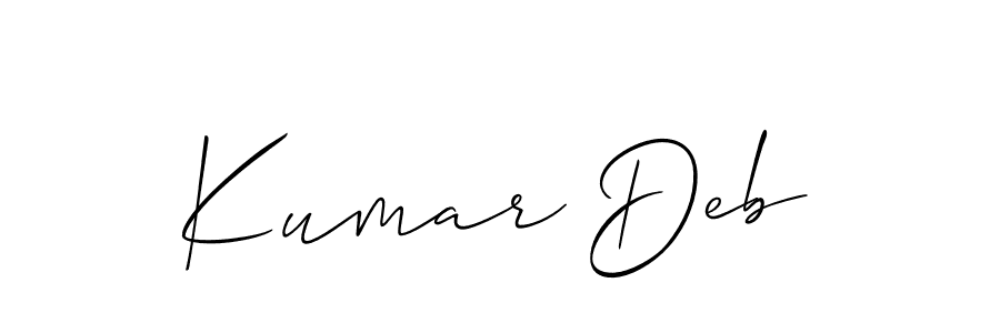 Kumar Deb stylish signature style. Best Handwritten Sign (Allison_Script) for my name. Handwritten Signature Collection Ideas for my name Kumar Deb. Kumar Deb signature style 2 images and pictures png