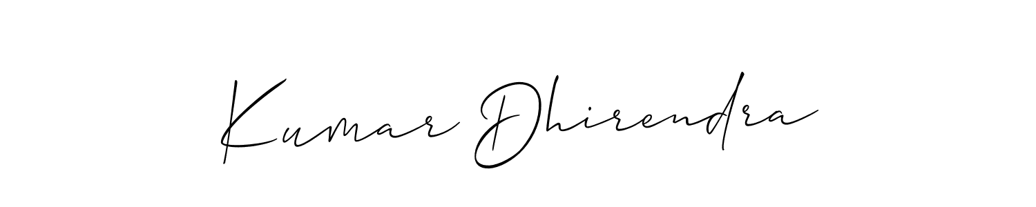 Also we have Kumar Dhirendra name is the best signature style. Create professional handwritten signature collection using Allison_Script autograph style. Kumar Dhirendra signature style 2 images and pictures png