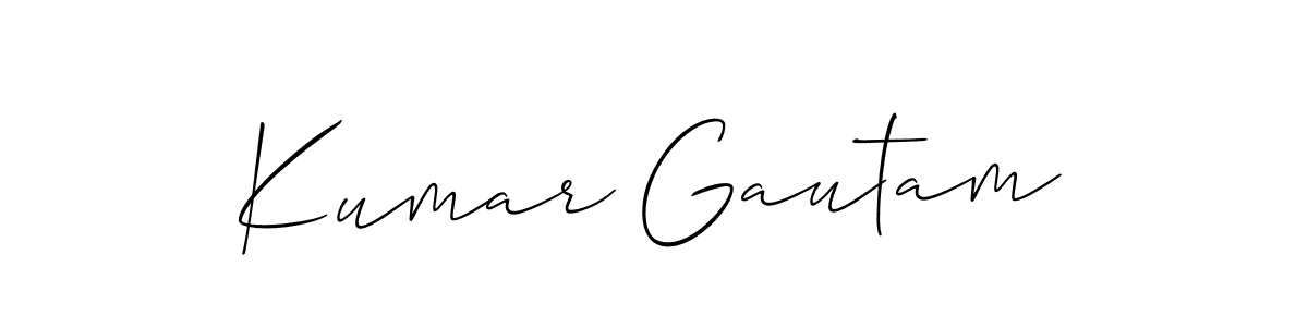 Kumar Gautam stylish signature style. Best Handwritten Sign (Allison_Script) for my name. Handwritten Signature Collection Ideas for my name Kumar Gautam. Kumar Gautam signature style 2 images and pictures png