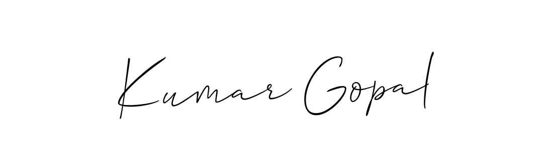 Kumar Gopal stylish signature style. Best Handwritten Sign (Allison_Script) for my name. Handwritten Signature Collection Ideas for my name Kumar Gopal. Kumar Gopal signature style 2 images and pictures png