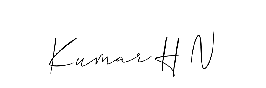 Make a beautiful signature design for name Kumar H N. With this signature (Allison_Script) style, you can create a handwritten signature for free. Kumar H N signature style 2 images and pictures png