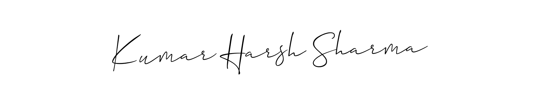 You should practise on your own different ways (Allison_Script) to write your name (Kumar Harsh Sharma) in signature. don't let someone else do it for you. Kumar Harsh Sharma signature style 2 images and pictures png