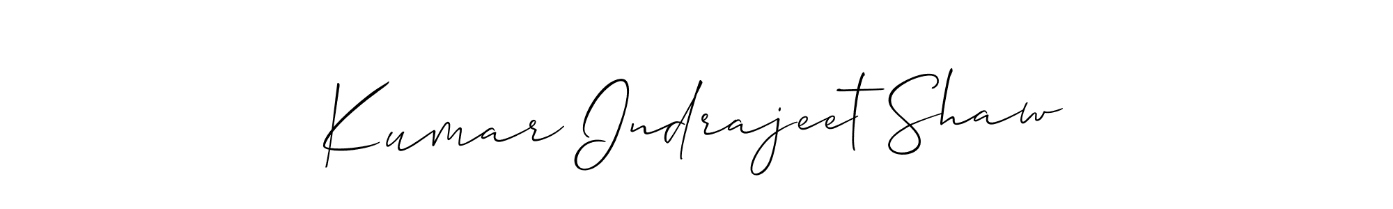 This is the best signature style for the Kumar Indrajeet Shaw name. Also you like these signature font (Allison_Script). Mix name signature. Kumar Indrajeet Shaw signature style 2 images and pictures png