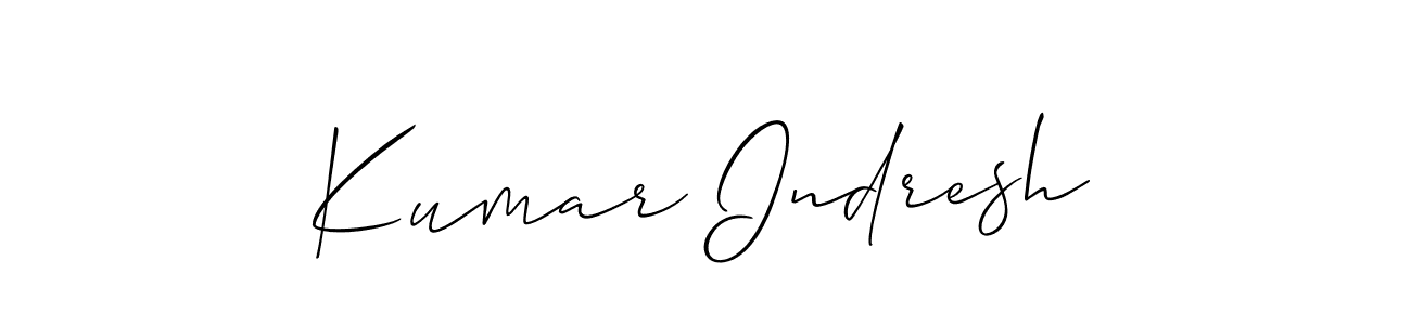 How to make Kumar Indresh signature? Allison_Script is a professional autograph style. Create handwritten signature for Kumar Indresh name. Kumar Indresh signature style 2 images and pictures png