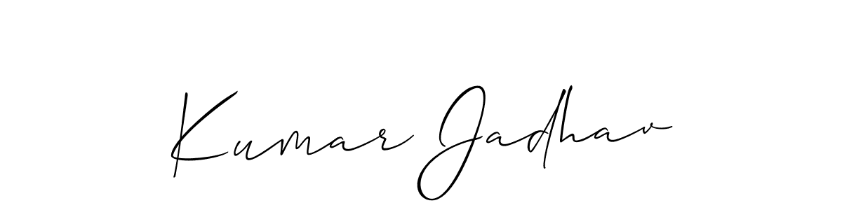 Kumar Jadhav stylish signature style. Best Handwritten Sign (Allison_Script) for my name. Handwritten Signature Collection Ideas for my name Kumar Jadhav. Kumar Jadhav signature style 2 images and pictures png