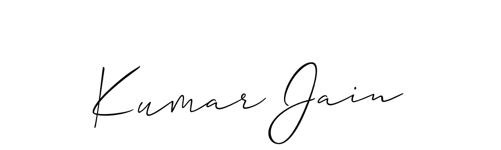 Kumar Jain stylish signature style. Best Handwritten Sign (Allison_Script) for my name. Handwritten Signature Collection Ideas for my name Kumar Jain. Kumar Jain signature style 2 images and pictures png