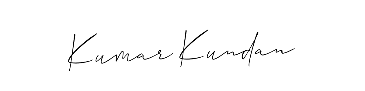 How to make Kumar Kundan signature? Allison_Script is a professional autograph style. Create handwritten signature for Kumar Kundan name. Kumar Kundan signature style 2 images and pictures png