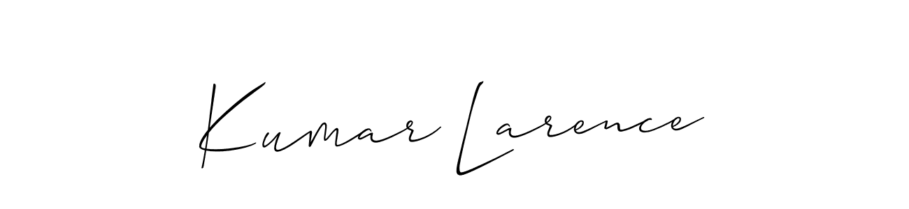 Also You can easily find your signature by using the search form. We will create Kumar Larence name handwritten signature images for you free of cost using Allison_Script sign style. Kumar Larence signature style 2 images and pictures png