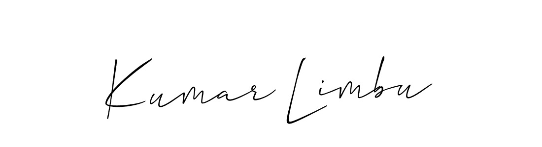 Make a beautiful signature design for name Kumar Limbu. With this signature (Allison_Script) style, you can create a handwritten signature for free. Kumar Limbu signature style 2 images and pictures png