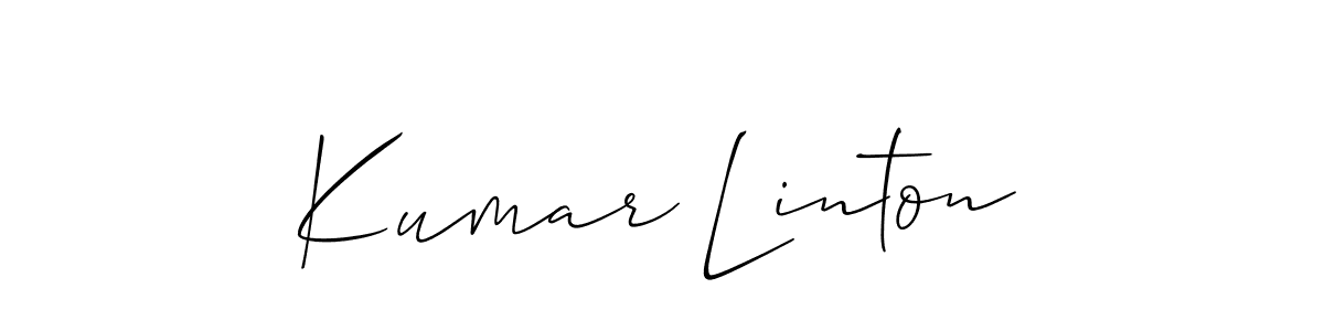 The best way (Allison_Script) to make a short signature is to pick only two or three words in your name. The name Kumar Linton include a total of six letters. For converting this name. Kumar Linton signature style 2 images and pictures png