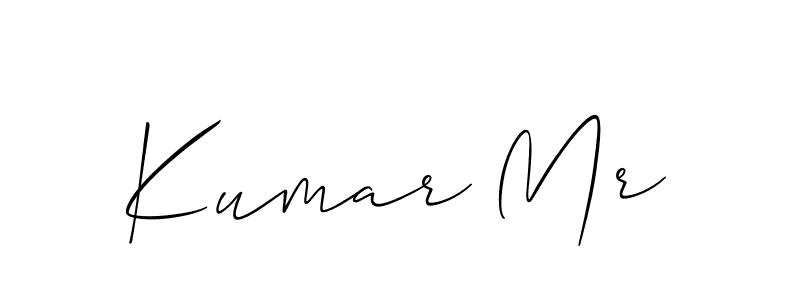 Create a beautiful signature design for name Kumar Mr. With this signature (Allison_Script) fonts, you can make a handwritten signature for free. Kumar Mr signature style 2 images and pictures png