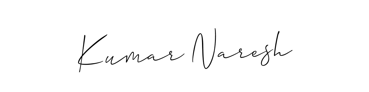 How to make Kumar Naresh signature? Allison_Script is a professional autograph style. Create handwritten signature for Kumar Naresh name. Kumar Naresh signature style 2 images and pictures png
