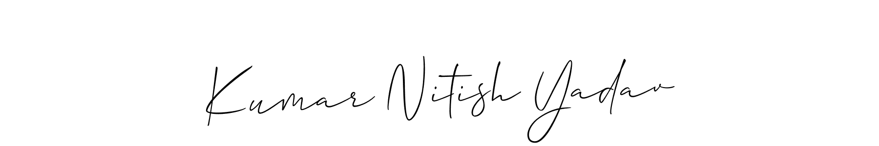 Make a beautiful signature design for name Kumar Nitish Yadav. With this signature (Allison_Script) style, you can create a handwritten signature for free. Kumar Nitish Yadav signature style 2 images and pictures png