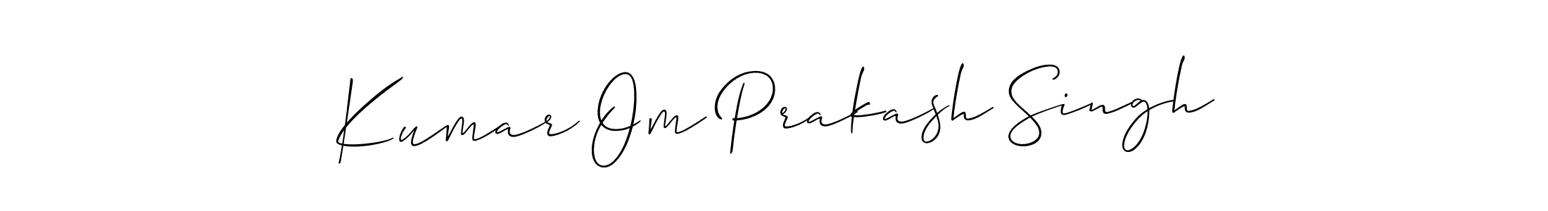 You should practise on your own different ways (Allison_Script) to write your name (Kumar Om Prakash Singh) in signature. don't let someone else do it for you. Kumar Om Prakash Singh signature style 2 images and pictures png
