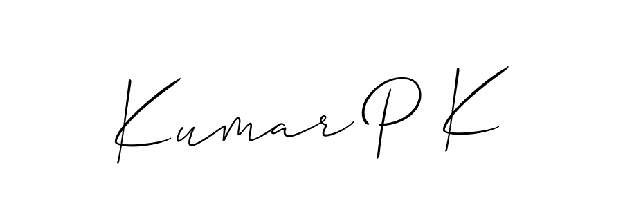 Best and Professional Signature Style for Kumar P K. Allison_Script Best Signature Style Collection. Kumar P K signature style 2 images and pictures png