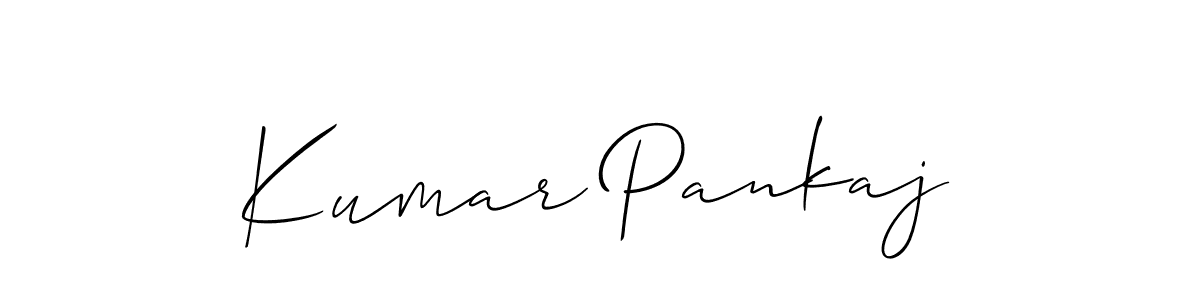 Design your own signature with our free online signature maker. With this signature software, you can create a handwritten (Allison_Script) signature for name Kumar Pankaj. Kumar Pankaj signature style 2 images and pictures png