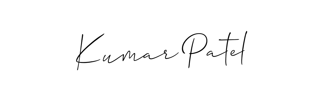 How to Draw Kumar Patel signature style? Allison_Script is a latest design signature styles for name Kumar Patel. Kumar Patel signature style 2 images and pictures png