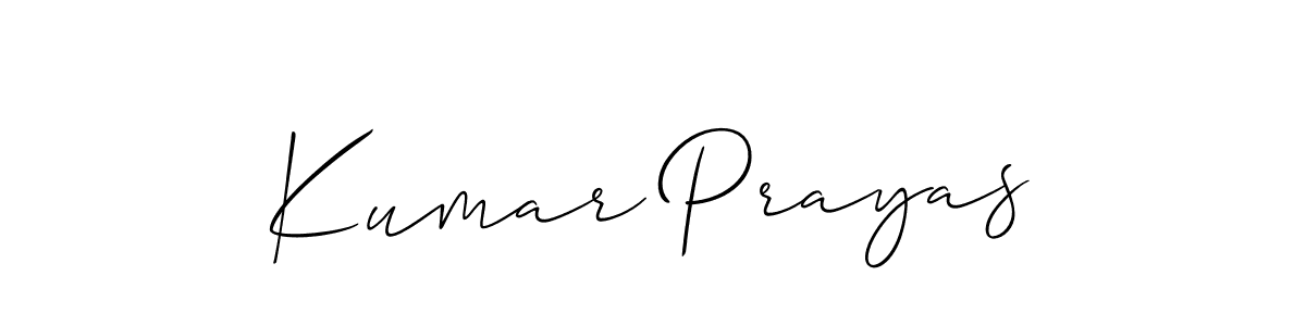 Also You can easily find your signature by using the search form. We will create Kumar Prayas name handwritten signature images for you free of cost using Allison_Script sign style. Kumar Prayas signature style 2 images and pictures png