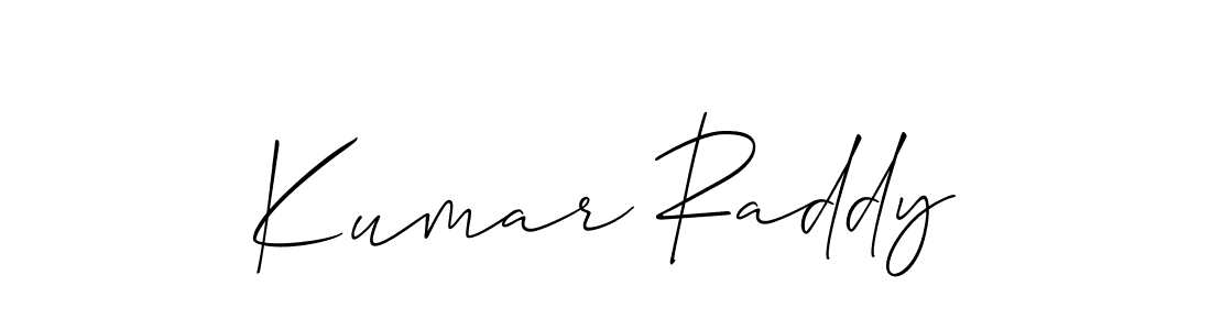 How to make Kumar Raddy name signature. Use Allison_Script style for creating short signs online. This is the latest handwritten sign. Kumar Raddy signature style 2 images and pictures png