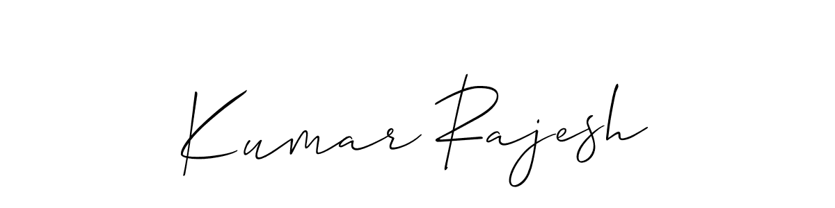 Make a beautiful signature design for name Kumar Rajesh. With this signature (Allison_Script) style, you can create a handwritten signature for free. Kumar Rajesh signature style 2 images and pictures png