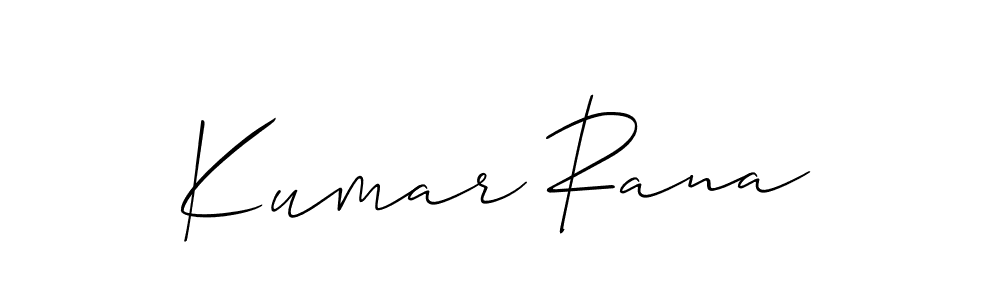 Design your own signature with our free online signature maker. With this signature software, you can create a handwritten (Allison_Script) signature for name Kumar Rana. Kumar Rana signature style 2 images and pictures png