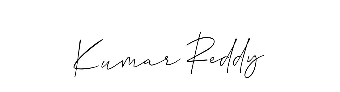 Make a beautiful signature design for name Kumar Reddy. With this signature (Allison_Script) style, you can create a handwritten signature for free. Kumar Reddy signature style 2 images and pictures png