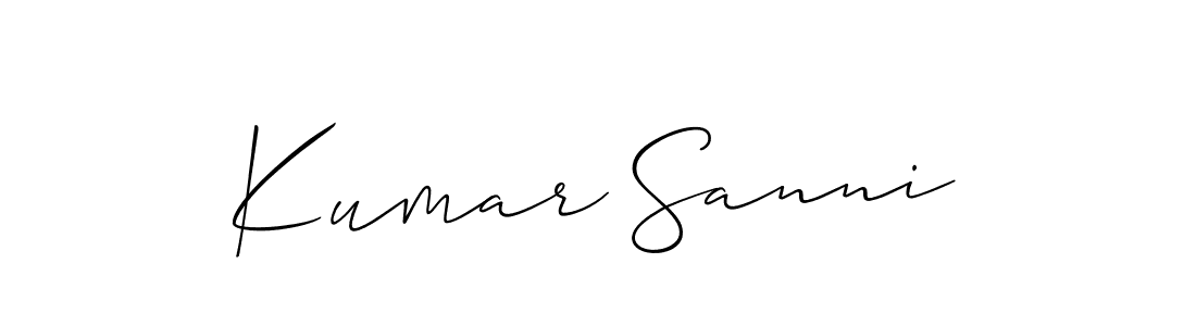 Use a signature maker to create a handwritten signature online. With this signature software, you can design (Allison_Script) your own signature for name Kumar Sanni. Kumar Sanni signature style 2 images and pictures png