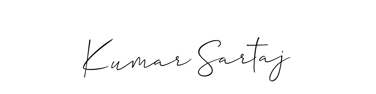 if you are searching for the best signature style for your name Kumar Sartaj. so please give up your signature search. here we have designed multiple signature styles  using Allison_Script. Kumar Sartaj signature style 2 images and pictures png