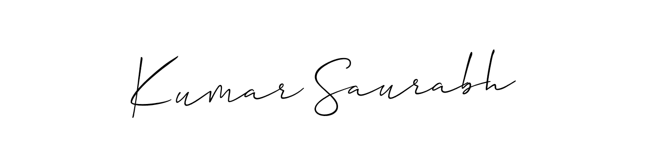 Create a beautiful signature design for name Kumar Saurabh. With this signature (Allison_Script) fonts, you can make a handwritten signature for free. Kumar Saurabh signature style 2 images and pictures png