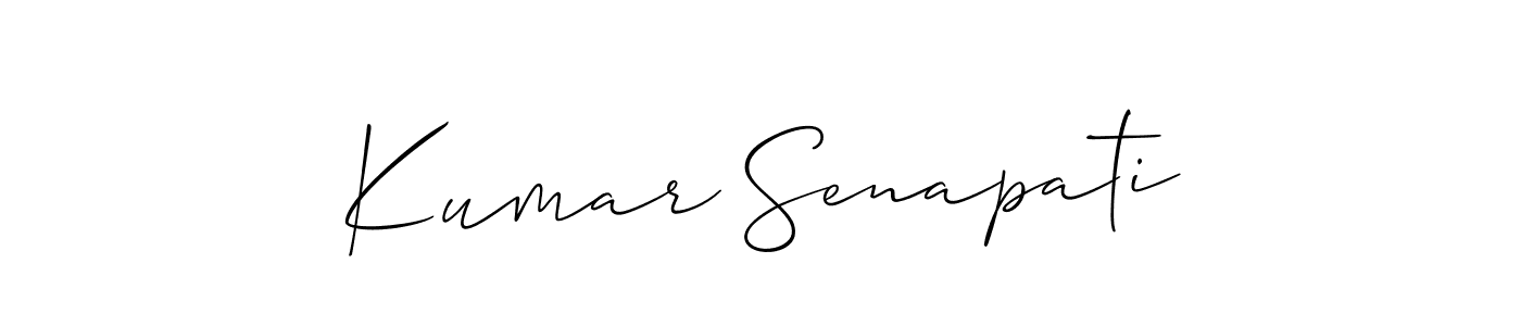 The best way (Allison_Script) to make a short signature is to pick only two or three words in your name. The name Kumar Senapati include a total of six letters. For converting this name. Kumar Senapati signature style 2 images and pictures png