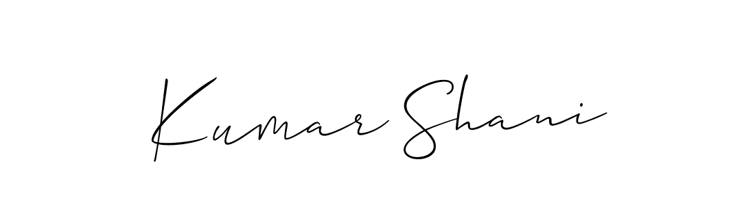 It looks lik you need a new signature style for name Kumar Shani. Design unique handwritten (Allison_Script) signature with our free signature maker in just a few clicks. Kumar Shani signature style 2 images and pictures png