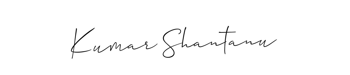 Make a short Kumar Shantanu signature style. Manage your documents anywhere anytime using Allison_Script. Create and add eSignatures, submit forms, share and send files easily. Kumar Shantanu signature style 2 images and pictures png
