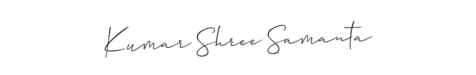 Design your own signature with our free online signature maker. With this signature software, you can create a handwritten (Allison_Script) signature for name Kumar Shree Samanta. Kumar Shree Samanta signature style 2 images and pictures png