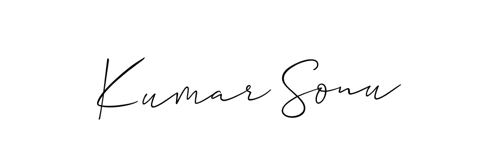 Make a beautiful signature design for name Kumar Sonu. With this signature (Allison_Script) style, you can create a handwritten signature for free. Kumar Sonu signature style 2 images and pictures png