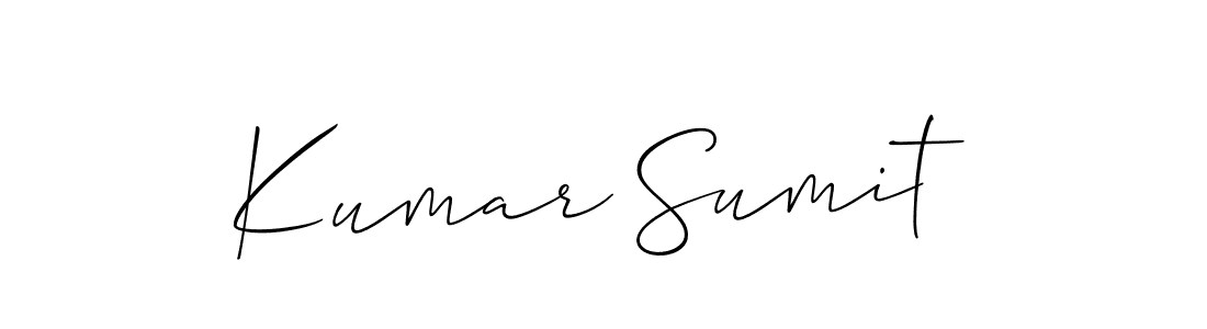 Create a beautiful signature design for name Kumar Sumit. With this signature (Allison_Script) fonts, you can make a handwritten signature for free. Kumar Sumit signature style 2 images and pictures png