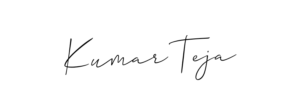 This is the best signature style for the Kumar Teja name. Also you like these signature font (Allison_Script). Mix name signature. Kumar Teja signature style 2 images and pictures png