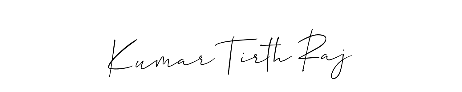 How to Draw Kumar Tirth Raj signature style? Allison_Script is a latest design signature styles for name Kumar Tirth Raj. Kumar Tirth Raj signature style 2 images and pictures png